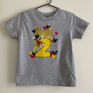 Disney Mickey Mouse Custom 2nd Birthday Short Sleeve Tee